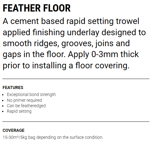 Dribond Feather Floor 5KG