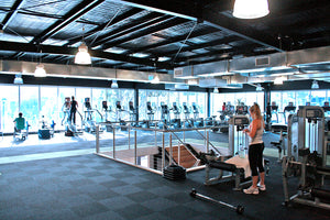 Commercial rubber flooring in a gym